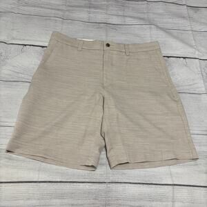 Callaway Classic Fit 9" Opti Dri Mens Size 32 Stretch UPF 50 Golf Shorts Tan